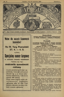 Przegląd Graficzny : Organ Związku Zakładów Graficznych i Wydawniczych na Polskę Zachodnią z siedzibą w Poznaniu. R. 5, 1924, nr 15