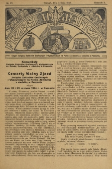 Przegląd Graficzny : Organ Związku Zakładów Graficznych i Wydawniczych na Polskę Zachodnią z siedzibą w Poznaniu. R. 5, 1924, nr 27