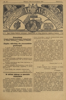 Przegląd Graficzny : Organ Związku Zakładów Graficznych i Wydawniczych na Polskę Zachodnią z siedzibą w Poznaniu. R. 5, 1924, nr 37