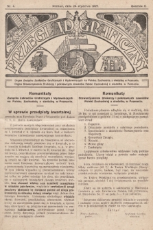 Przegląd Graficzny : Organ Związku Zakładów Graficznych i Wydawniczych na Polskę Zachodnią z siedzibą w Poznaniu : Organ Stowarzyszenia Drukarzy i pokrewnych zawodów Polski Zachodniej z siedzibą w Poznaniu. R. 6, 1925, nr 4