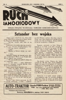 Ruch Samochodowy : organ Związku Właścicieli Dorożek Samochodowych i Autobusów. 1927, nr 3
