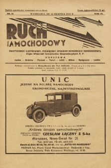 Ruch Samochodowy : dwutygodnik ilustrowany, poświęcony sprawom komunikacji samochodowej. Organ Właścicieli Samochodów Eksploatacyjnych R.P.. 1929, nr 16