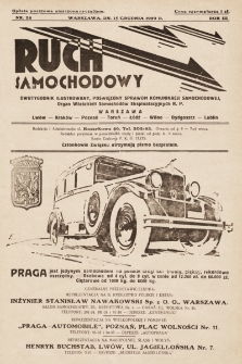 Ruch Samochodowy : dwutygodnik ilustrowany, poświęcony sprawom komunikacji samochodowej. Organ Właścicieli Samochodów Eksploatacyjnych R.P.. 1929, nr 24