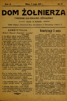 Dom Żołnierza : tygodnik kulturalno-oświatowy. 1920, nr 17