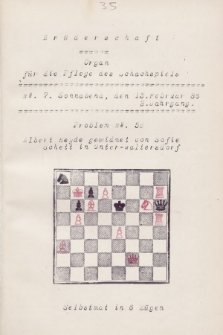 Die Brüderschaft : Organ für die Pflege des Schachspiels. Jg. 2, 1886, No 7
