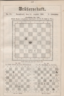 Die Brüderschaft. Jg. 2, 1886, No 34