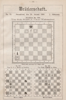 Die Brüderschaft. Jg. 2, 1886, No 35