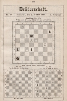 Die Brüderschaft. Jg. 2, 1886, No 40