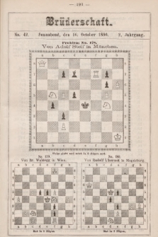 Die Brüderschaft. Jg. 2, 1886, No 42