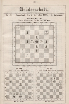 Die Brüderschaft. Jg. 2, 1886, No 49