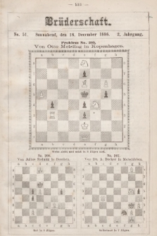 Die Brüderschaft. Jg. 2, 1886, No 51