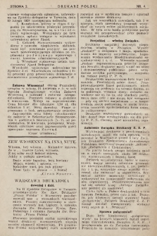Drukarz Polski : organ Stowarzyszenia Drukarzy i Pokrewnych Zawodów Polski Zachodniej. 1928, nr 4