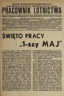 Pracownik Lotnictwa : organ Związku Zawodowego Pracowników Lotnictwa w Polsce. 1936, nr 6