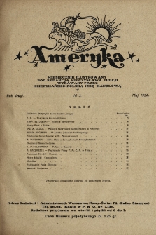 Ameryka : miesięcznik ilustrowany pod redakcją Mieczysława Tuleji wydawany przez Amerykańsko-Polską Izbę Handlową. 1924, nr 5