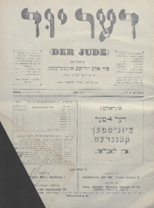 Der Jude. 1900, nr 34