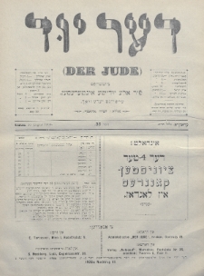 Der Jude. 1900, nr 35