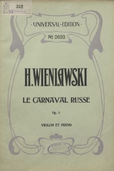 Le carnaval russe : Op. 11