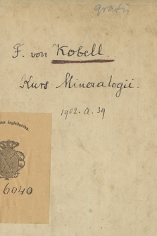 „F. von Kobell: Kurs mineralogii”