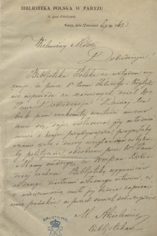 Korespondencja Karola Libelta z lat 1849-1875. T. 1