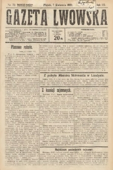 Gazeta Lwowska. 1922, nr 72