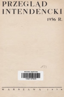 Przegląd Intendencki : kwartalnk wydawany przez Departament Intendentury Ministerstwa Spraw Wojskowych. 1936, Działowy skorowidz artykułów