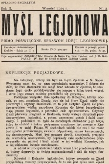 Myśl Legjonowa : pismo poświęcone sprawom ideji legjonowej. 1929, nr 3