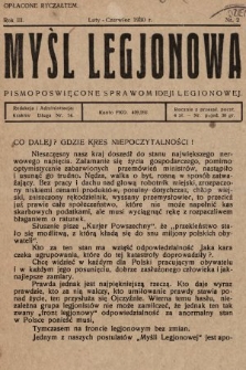 Myśl Legjonowa : pismo poświęcone sprawom ideji legjonowej. 1930, nr 2