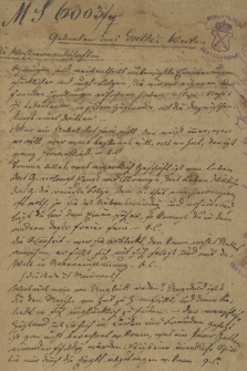 Drobne prace i luźne notatki Karola Libelta i jego syna Pantaleona. Z. 7, „Gedanken aus Goethes Werken”