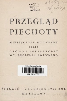 Przegląd Piechoty : miesięcznik wydawany przez Dowództwo Wojsk Lądowych. 1950, Spis rzeczy