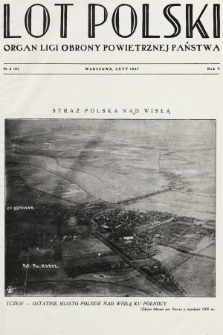 Lot Polski : organ Ligi Obrony Powietrznej Państwa. R. 5, 1927, nr 2 (współwydany: Biuletyn Ligi Obrony Powietrznej Państwa nr 27)