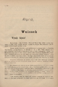 [Kadencja IV, sesja II, al. 69] Alegata do Sprawozdań Stenograficznych z Drugiej Sesyi Czwartego Peryodu Sejmu Krajowego Królestwa Galicyi i Lodomeryi wraz z Wielkiem Księstwem Krakowskiem z roku 1882. Alegat 69