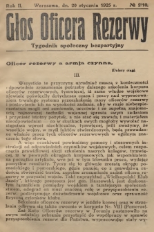 Głos Oficera Rezerwy : tygodnik społeczny bezpartyjny. 1924, nr 2/10