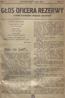 Głos Oficera Rezerwy : tygodnik ilustrowany społeczny bezpartyjny. 1924, nr 9/17