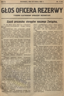Głos Oficera Rezerwy : tygodnik ilustrowany społeczny bezpartyjny. 1924, nr 11/19