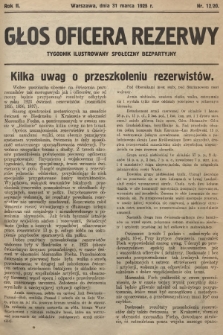 Głos Oficera Rezerwy : tygodnik ilustrowany społeczny bezpartyjny. 1924, nr 12/20