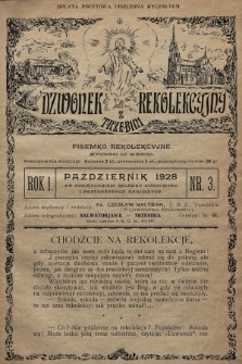 Dzwonek Rekolekcyjny z Trzebini : pisemko rekolekcyjne. 1928, nr 3