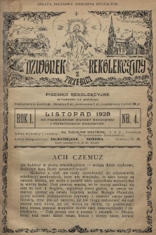 Dzwonek Rekolekcyjny z Trzebini : pisemko rekolekcyjne. 1928, nr 4