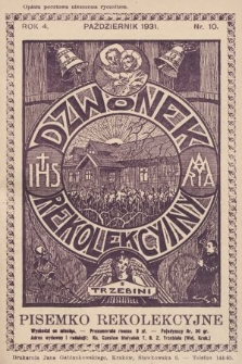 Dzwonek Rekolekcyjny z Trzebini : pisemko rekolekcyjne. 1931, nr 10