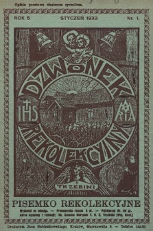 Dzwonek Rekolekcyjny z Trzebini : pisemko rekolekcyjne. 1932, nr 1
