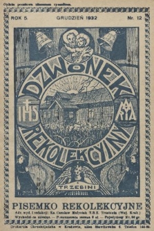 Dzwonek Rekolekcyjny z Trzebini : pisemko rekolekcyjne. 1932, nr 12