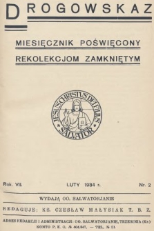 Drogowskaz : miesięcznik poświęcony rekolekcjom zamkniętym. 1934, nr 2