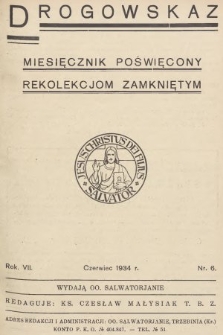 Drogowskaz : miesięcznik poświęcony rekolekcjom zamkniętym. 1934, nr 6