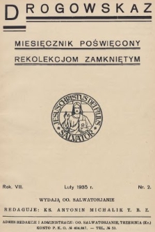 Drogowskaz : miesięcznik poświęcony rekolekcjom zamkniętym. 1935, nr 2