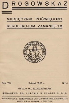 Drogowskaz : miesięcznik poświęcony rekolekcjom zamkniętym. 1935, nr 4