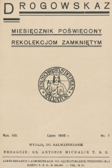 Drogowskaz : miesięcznik poświęcony rekolekcjom zamkniętym. 1935, nr 7