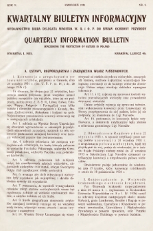 Kwartalny Biuletyn Informacyjny = Quarterly Information Bulletin. R.5, 1935, kwartał pierwszy 1935, nr 2