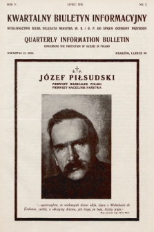 Kwartalny Biuletyn Informacyjny = Quarterly Information Bulletin. R.5, 1935, kwartał drugi 1935, nr 3