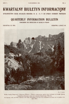 Kwartalny Biuletyn Informacyjny = Quarterly Information Bulletin. R.5, 1935, kwartał trzeci 1935, nr 4