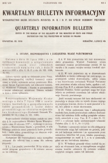 Kwartalny Biuletyn Informacyjny = Quarterly Information Bulletin. R.8, 1938, kwartał trzeci 1938, nr 4