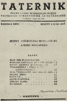 Taternik : organ Klubu Wysokogórskiego Polskiego Towarzystwa Tatrzańskiego. R. 24, 1940, nr 2-3